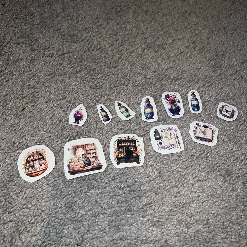 3 for $12 Assorted Witchy Decorative Stickers
